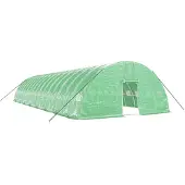 vidaXL Tuinkas met stalen frame 96 m² 16x6x2,85 m groen