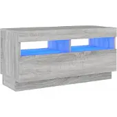vidaXL TV-kast met LED-verlichting, grijs Sonoma, 80x35x40 cm
