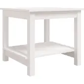 vidaXL Salontafel, wit, 50x50x45 cm, massief grenenhout