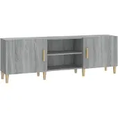vidaXL Tv-meubel 150x30x50 cm bewerkt hout grijs sonoma eikenkleurig