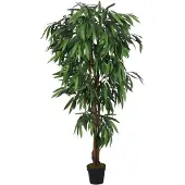 vidaXL Kunstplant mangoboom 450 bladeren 120 cm groen