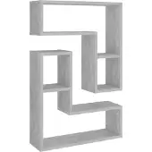 vidaXL Wandschappen 2 st 50x15x50 cm bewerkt hout betongrijs