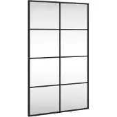 vidaXL Wandspiegel rechthoekig 50x80 cm ijzer zwart