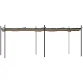 vidaXL Pergola met uitschuifbaar dak 589x292x230 taupe
