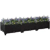 vidaXL Verhoogde plantenbak, 120x40x23 cm, polypropyleen
