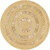 vidaXL Vloerkleed handgemaakt 90 cm gevlochten jute