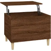 vidaXL Salontafel 60x44,5x45 cm bewerkt hout bruin eikenkleur