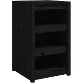 vidaXL Buitenkeuken kast MEPPEL, zwart, 55x55x92 cm, massief grenenhout