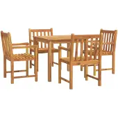 DKD Home Decor 5-delige Eethoek massief acaciahout