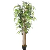 vidaXL Kunstplant bamboe 730 bladeren 120 cm groen