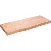 vidaXL Tafelblad 100x40x(2-6)cm behandeld massief eikenhout lichtbruin