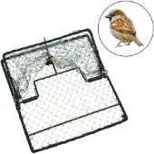 vidaXL Vogelval 34x32 cm staal groen