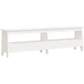 vidaXL Halbankje 160x28x45 cm massief grenenhout wit