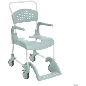 Clean Douchestoel op wielen - Wit - 49 cm - 2 remmen