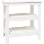 vidaXL Werkbank, wit, 78,5 x 50 x 80 cm, massief grenenhout