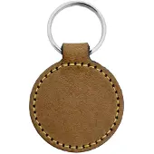 Combicraft Blanco leren sleutelhanger rond 45mm - 5 stuks