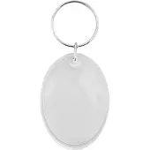Combicraft Plexiglas sleutelhanger blanco ovaal groot 33x53mm - 25 stuks