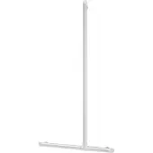 Delabie leuning, T-vorm, Be-Line, model D35, hoogte 1130 x breedte 500 mm, aluminium, wit