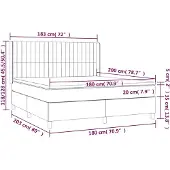 vidaXL Boxspring met matras fluweel donkergroen 180x200 cm