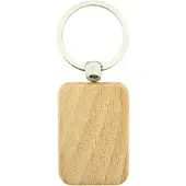 Combicraft Blanco houten sleutelhanger kleine rechthoek 44x30mm - per 1 stuk