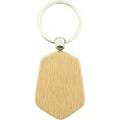 Combicraft Blanco houten sleutelhanger hexagon 48x35mm - per 1 stuk