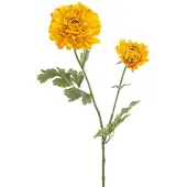 Emerald - Kunstbloem Ranonkel Japans 65cm geel - Kunstplant voor binnen