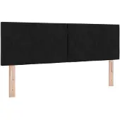 vidaXL Boxspringbed met matras met hoofdeinde Zwart 140 x 190 cm Stof