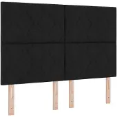 vidaXL Boxspringbed met matras, zwart, 140 x 190 cm, gestoffeerd