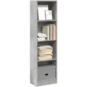 vidaXL Boekenkast 40x24x143 cm bewerkt hout betongrijs