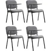 CLP Set van 4 stoelen "Ken" met opklapbaar tafelblad, bekleed met grijze stof