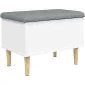 vidaXL Opbergbankje 62x42x46 cm bewerkt hout wit