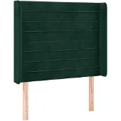 vidaXL Hoofdbord met randen 83x16x118/128 cm fluweel groen