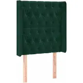 vidaXL Hoofdbord met randen 83x16x118/128 cm fluweel groen