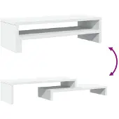 vidaXL Monitorstandaard 54x22x15 cm bewerkt hout wit