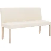 vidaXL Bankje 139,5 cm polyester crème