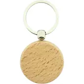 Combicraft Blanco houten sleutelhanger cirkel 40x40mm - verpakking 50 stuks