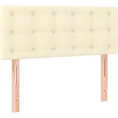 vidaXL Hoofdbord 90x5x78/88 cm kunstleer crèmekleurig