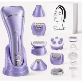 Sansbeauté 7 in 1 Ladyshaves voor Vrouwen - Gezicht - Oksels - Benen - Epilator - Trimmer voor Vrouwen & Dames - Bikinitrimmer Dames - Scheerapparaat Vrouw