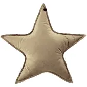 OVERSEAS Star Kussen – Velours – Beige