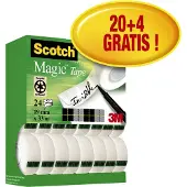 Scotch Plakband magic 810 19mmx33m mat 20+4 | 2 stuks