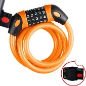 HBS Slot-h5-037-pnk - Kettingslot Met 5-cijferig Cijferslot - 120 Cm - Oranje