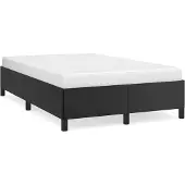 vidaXL Bedframe zonder matras, zwart, 120x190 cm, kunstleer