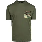 Fostex T-shirt camo pocket groen L
