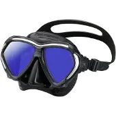 Tusa Paragon – Premium duikmasker met dubbele lens, hoge weerstand, CrystalView-lenzen met UV420 en antireflecterende behandeling, helder zicht en comfortabel draagcomfort – Zwart/Zwart – M2001SQB BKA