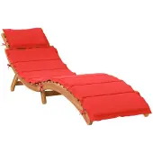 vidaXL Ligbed Massief Acacia Hout Rood