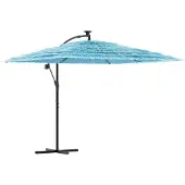 vidaXL Parasol met stalen paal 269x269x235 cm blauw