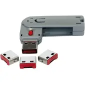 EXSYS USB-A-poortslot EX-1114-R - USB-Portblocker - Rot (Packung mit 4) (EX-1114-R)