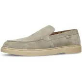 Manfield - Heren - Groene suède loafers - Maat 46