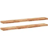 vidaXL Wandschappen 2 st zwevend olieafwerking 160x20x4 cm acaciahout