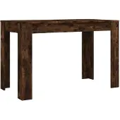 vidaXL Eettafel, gerookt eikenfineer, 120x60x76 cm, houtvezelplaat